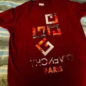 Mens burgundy Givenchy short sleeve short